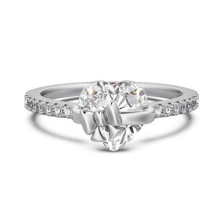 Bow Heart - Sterling Hearts
