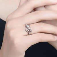 Celtic knot ring - Sterling Hearts