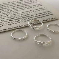 Sterling Silver Bow Love Heart-shaped Ring - Sterling Hearts