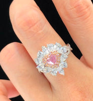 Rosé Reverie - Natural Pink Diamond Heart Ring | 18K White Gold GIA Certified