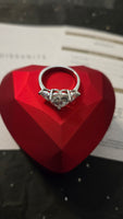 Eternal Devotion - 3ct Moissanite Heart Ring D Color VVS1