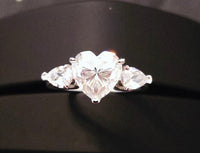 Eternal Devotion - 3ct Moissanite Heart Ring D Color VVS1