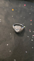 Radiant Embrace - 1ct Double Halo Heart Moissanite Ring