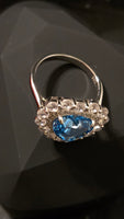 Forever Yours Heart Ring - Aquamarine Sterling Silver 925