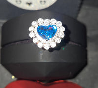 Forever Yours Heart Ring - Aquamarine Sterling Silver 925
