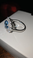 Forever Yours Heart Ring - Aquamarine Sterling Silver 925