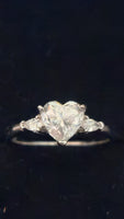 Eternal Devotion - 1ct Moissanite Heart Ring D Color VVS1