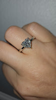 Pure Devotion - 2ct Moissanite Heart Solitaire Ring Sterling Silver 925