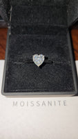 Pure Devotion - 2ct Moissanite Heart Solitaire Ring Sterling Silver 925
