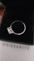 Pure Devotion - 2ct Moissanite Heart Solitaire Ring Sterling Silver 925