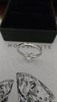 Pure Devotion - 2ct Moissanite Heart Solitaire Ring Sterling Silver 925