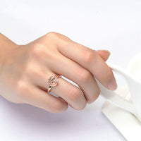 925 sterling silver lemon crystal love bow ring jewelry - Sterling Hearts