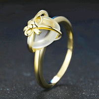 925 sterling silver lemon crystal love bow ring jewelry - Sterling Hearts