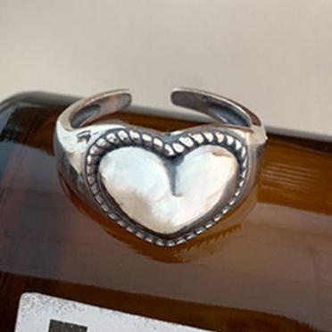 Vintage Love Heart Opening 925 Sterling Silver Ring - Sterling Hearts
