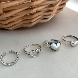 Vintage Love Heart Opening 925 Sterling Silver Ring - Sterling Hearts