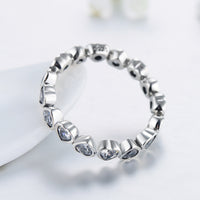Sterling Silver Heart to Heart to Heart Ring - Sterling Hearts