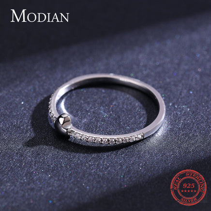 Simple S925 Silver Heart-Shaped Ring - Sterling Hearts