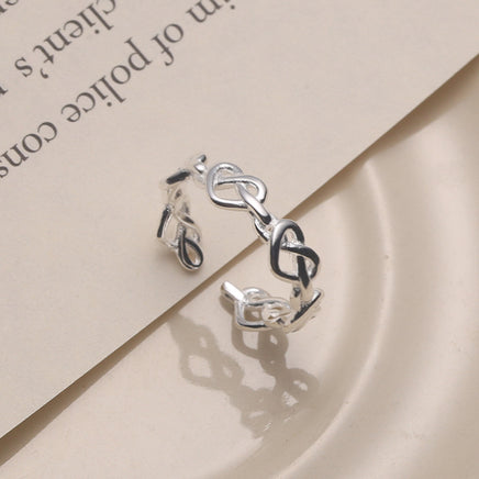 Celtic love ring - Sterling Hearts