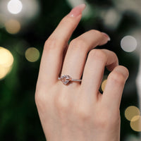 Sterling Silver Bow Heart Ring - Romantic Love Promise Band