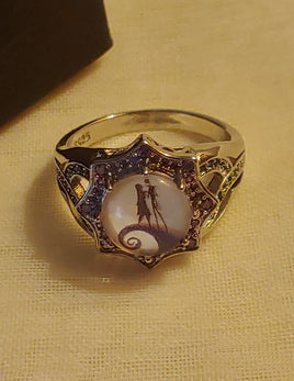 Jack and Sally in Love Ring Sterling Silver - Sterling Hearts