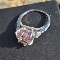 bold pink heart ring s925
sterling silver