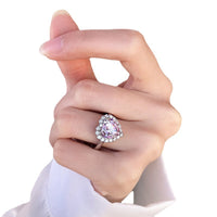 Women's Elegant Fashion Micro Set Zircon Heart Ring - Sterling Hearts
