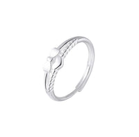Sterling Silver Bow Love Heart-shaped Ring - Sterling Hearts