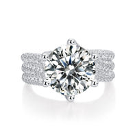 Moissanite My World Silver Ring - Sterling Hearts