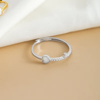 925 Silver Love Heart-shaped Ring Simple Design - Sterling Hearts