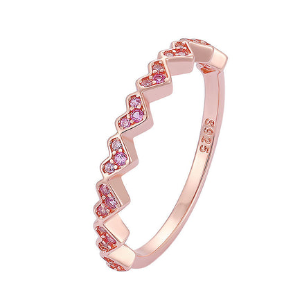S925 Sterling Silver Loving Heart Ring - Sterling Hearts