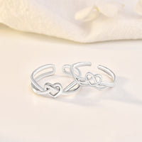 S925 Sterling Silver Love Heart Hollow Ring - Sterling Hearts