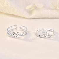 S925 Sterling Silver Love Heart Hollow Ring - Sterling Hearts