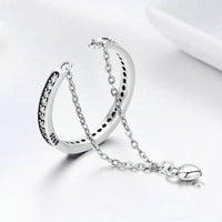 S925 Sterling Silver Heart Ring with Diamonds - Sterling Hearts