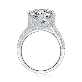Moissanite My World Silver Ring - Sterling Hearts