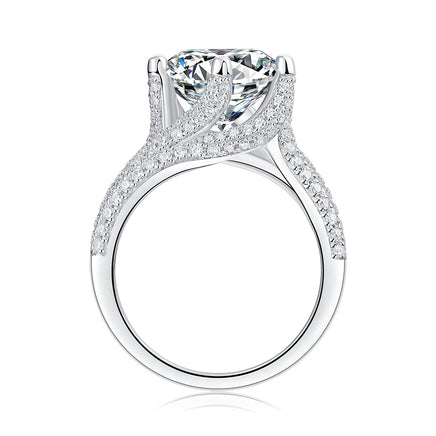 Moissanite My World Silver Ring - Sterling Hearts