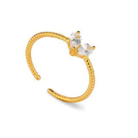 S925 Sterling Silver French Style Gang Drill Love Heart-shaped Ring - Sterling Hearts