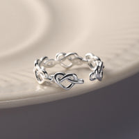 Celtic love ring - Sterling Hearts