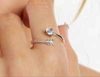 Heart With Arrow Ring - Sterling Hearts