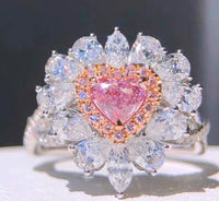 Rosé Reverie - Natural Pink Diamond Heart Ring | 18K White Gold GIA Certified