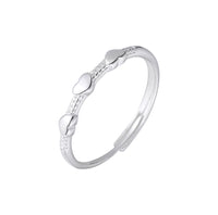 Sterling Silver Bow Love Heart-shaped Ring - Sterling Hearts
