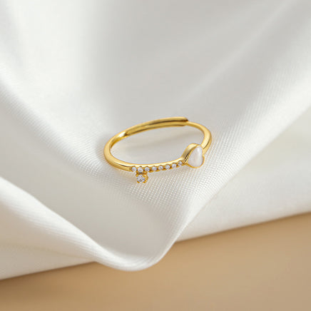 925 Silver Love Heart-shaped Ring Simple Design - Sterling Hearts