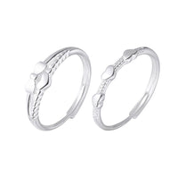Sterling Silver Bow Love Heart-shaped Ring - Sterling Hearts