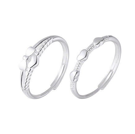 Sterling Silver Bow Love Heart-shaped Ring - Sterling Hearts