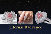 Eternal Radiance 18K White Gold Pink Diamond Heart Ring