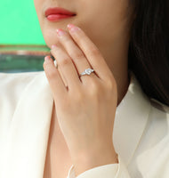 Love Comes From The Heart Moissanite S925 Silver And Platinum-plated