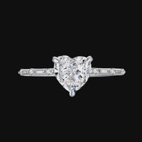 Heart-shaped Ice Flower Ring