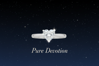Pure Devotion - 2ct Moissanite Heart Solitaire Ring Sterling Silver 925