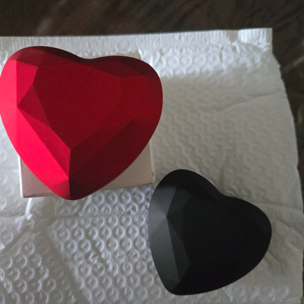 Heart-shaped Ring Box with interior LED light - Sterling Hearts