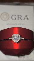 Radiant Embrace - Pink Halo Edition 1.5ct Double Halo Heart Moissanite Ring