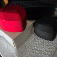 Heart-shaped Ring Box with interior LED light - Sterling Hearts